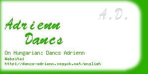 adrienn dancs business card